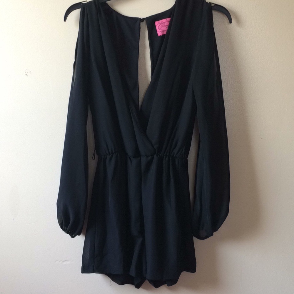 Black sheer pompous girly jumper